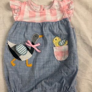 Mudpie Duck Short Sleeve Bubble Romper